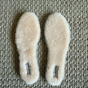 Hunter Plush Shearling Insoles in Light Beige Size 6 NEW